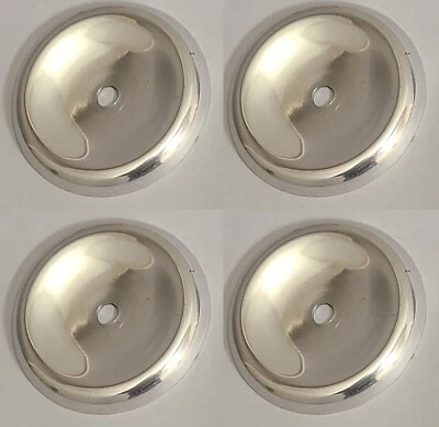 Bobeche Nickle Plated Brass for Melting Wax  3.83"Dia Set/4 - Image 1 of 4