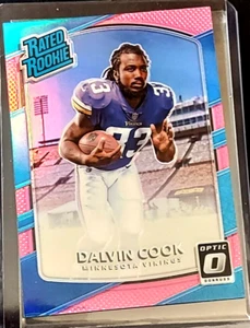 Dalvin Cook Optic Rated Rookie Card Blue Pink 2017 193 donruss football rc JETS - Picture 1 of 2