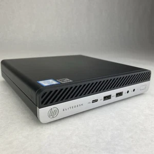 HP EliteDesk 800 G3 Mini Quad Core i5-6500T 2.50GHz 8GB RAM WiFi No Caddy HDD OS - Afbeelding 1 van 11