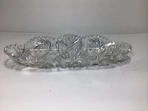 Antique ABP Cut Glass American Brilliant Period Crystal Celery Dish Tray 12 Long - Picture 1 of 10