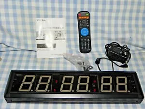 LED DIGITAL WALL/TABLETOP CLOCK COUNTDOWN-UP TIMER ALARM JPMC-0035 *Free Ship* - Picture 1 of 6