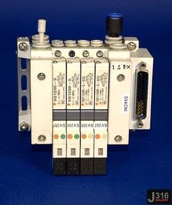 3096 SMC SOLENOIDVENTIL 4 SLOT MANIFOLD VQ1200-5 & VQ1100R-5-X23 - Bild 1 von 2