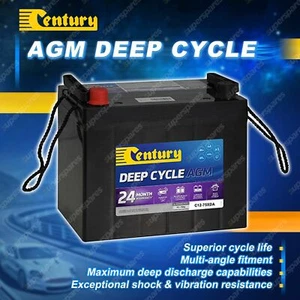 Century Deep Cycle AGM Battery - M6 Insert 75Ah Portable 4WD Sealed Marine Solar - Picture 1 of 2