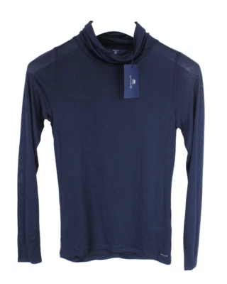 Camiseta feminina GANT Lyocell LS gola redonda XS transparente manga longa azul - Imagem 1 de 4