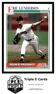 1991 Score #744 Eric Gunderson San Francisco Giants ~A3P