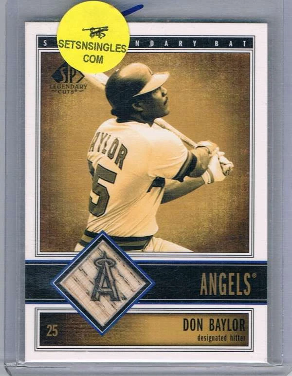 2002 SP Legendary Cuts Game Bats #B-DBA Don Baylor NM-MT NM-MT MEM Angels DP  - Image 1 of 1