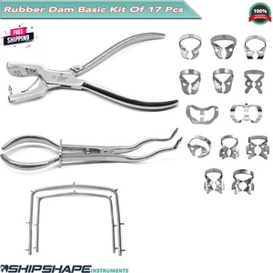 Rubber Dam Basic Kit, Starter Set Endodontic Clamp Ainsworth Punch Hole Plier CE - Picture 1 of 12