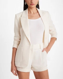 NEW EXPRESS $158 SWAN ONE BUTTON BLAZER SZ XS EXTRA SMALL - Picture 1 of 4