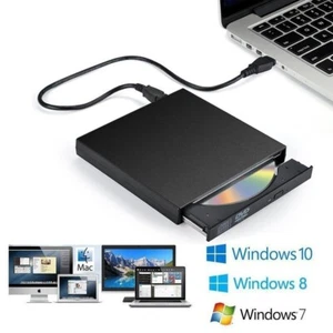 USB 2.0 Universal External CD-RW Burner Driver Free DVD/CD Reader Player LOVE - Afbeelding 1 van 7