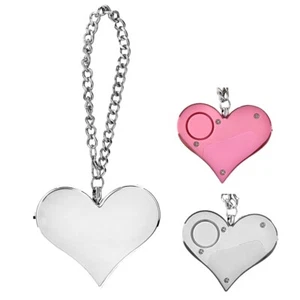 130DB Heart Shape Personal Security Alarm Keychain Emergency Self Defense Si GF0 - Picture 1 of 13