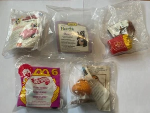Lot of 5 Vintage 1988-1995 Assorted Various McDonald's Happy Meal Toys SEALED - Picture 1 of 10
