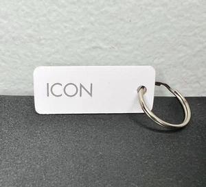 Calvin Klein CK All “ICON” Keychain Double Sided White/Gray 0.75”x2” Inspire - Picture 1 of 14