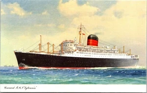 Cunard R.S.S. Sylvania Passenger Ship Postcard - Picture 1 of 2