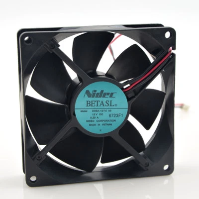 Nidec Axial flow fan D09A-12TU 03 12V 0.2A 2-pin server  cooling fan - Image 1 of 4