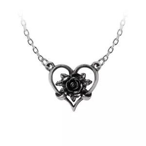 Collana con ciondolo cuore gotico alchimia nero rosa cuore amore strega - Foto 1 di 3