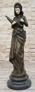 Timeless Beauty Lady Bronze Figurine by Albert Ernest Carrier Belleuse Decor - Picture 1 of 10