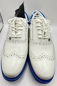 G/Fore Damen Ripsgrain Brogue Gallivanter Golfschuhe weiß und blau - Größe 8 - Bild 1 von 7