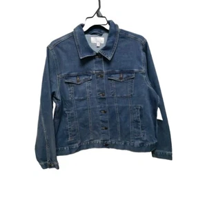 Time AndTrue 3XL(22) Women's Blue Denim Jacket Stretchy NWT - Picture 1 of 10
