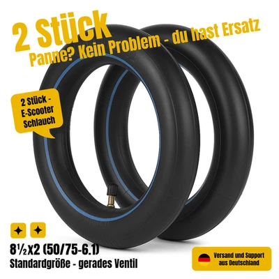 2x E-Scooter Schlauch 8.5x2 – gerades Ventil – kompatibel mit Xiaomi & Ninebot - Bild 1 von 4