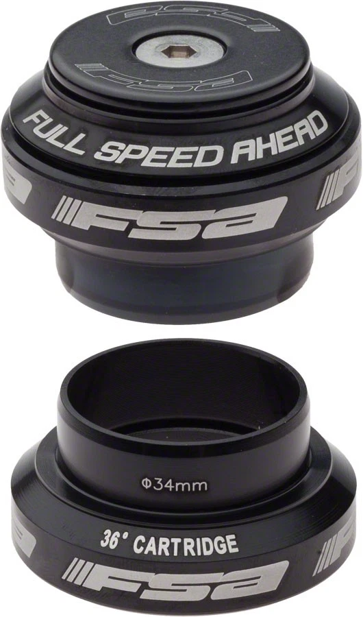 FSA Orbit MX Threadless 1-1/8" Black Headset with CNC Machined Aluminum & - Image 1 of 1