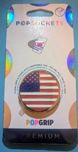 PopSockets Poignée Téléphone Émaillé AMERICAN FLAG USA POPGRIP PREMIUM - Haut Interchangeable - Photo 1 sur 4