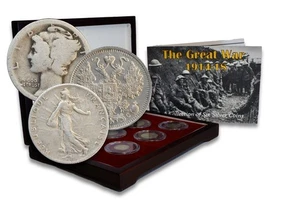 6 Stunning Silver Coins from WWI - The Great War Collector's Box ๐ฌ๐ง - Picture 1 of 6