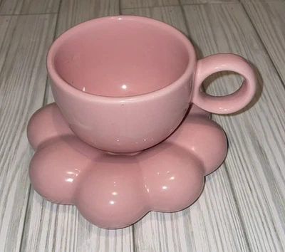 Taza de té y platillo cerámica sol flor nube taza de café 3D Foto 1 de 4