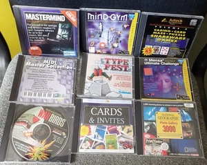 Assorted PC CD Roms Bundle - Puzzles,Games, Desktop Publishing - Afbeelding 1 van 2