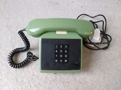 DDR Tastentelefon Grün Alpha Fernmeldewerk Nordhausen Telefon Vintage - Bild 1 von 3