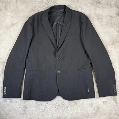 Armani Exchange Blazer Jacket Textured Two Button Black Mens Size 44 summer - Image 1 of 4