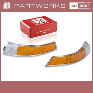 Blinkerglas für PORSCHE 911 F '69-'73 Blinker VORNE ORANGE-WEIß CHROM L+R - Bild 1 von 9