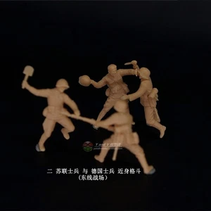 3D Druck 1/72 2. Weltkrieg Deutsche Soldaten Nahkampf 4 Personen unbemalt - Bild 1 von 3