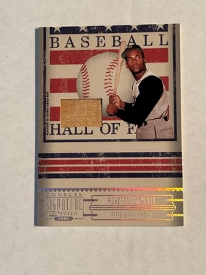 Murciélago material Donruss Signature Hall of Fame 2005 #HOF-35 Roberto Clemente Foto 1 de 2