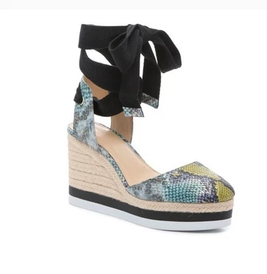 JLO by Jennifer Lopez 坡跟厚底凉鞋女式 8.5 M 码 — 第 1/4 张图片