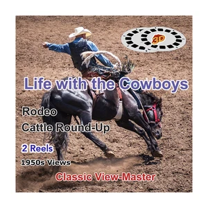 Life with Cowboys - The Rodeo, Rinderrunde - Vintage Classic View-Master - 50er Jahre - Bild 1 von 3