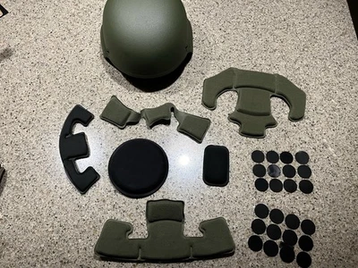 Casco Ace Link Armor ACH Ranger verde talla grande con almohadillas Foto 1 de 4