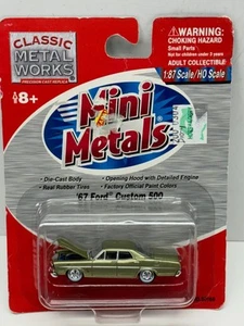 Mini Metals 1/87 HO 1967 Ford Custom 500 - Verde Metallizzato. 30169. Nuovo - Foto 1 di 3