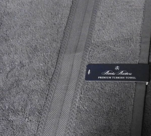 Brooks Brothers Premium Turkish Bath Towel Gray 100% Cotton New - Picture 1 of 2