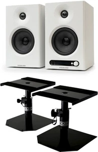 Vulkkano Pro4 Studiomonitore aktiv Bluetooth 80W weiß ISO Stative Set - Bild 1 von 11