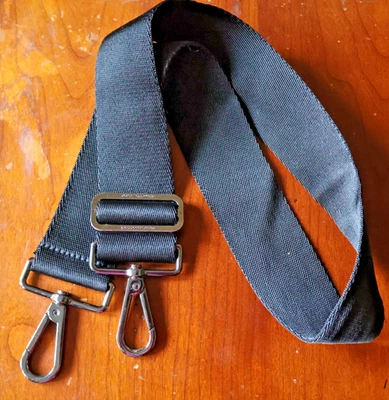 NEW  Stella McCartney BLACK NYLON 2" Leather Shoulder Bag Strap Replacement - Image 1 of 2