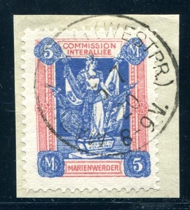 MARIENWERDER 1920 14a Stamped FLAWLESS on piece signed BOCK BPP (N1969 - Picture 1 of 2