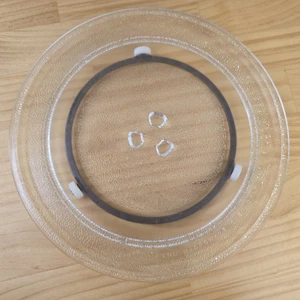 Microwave Glass Turntable Plate Replacement 9.6" –Roller Ring Included - Picture 1 of 8