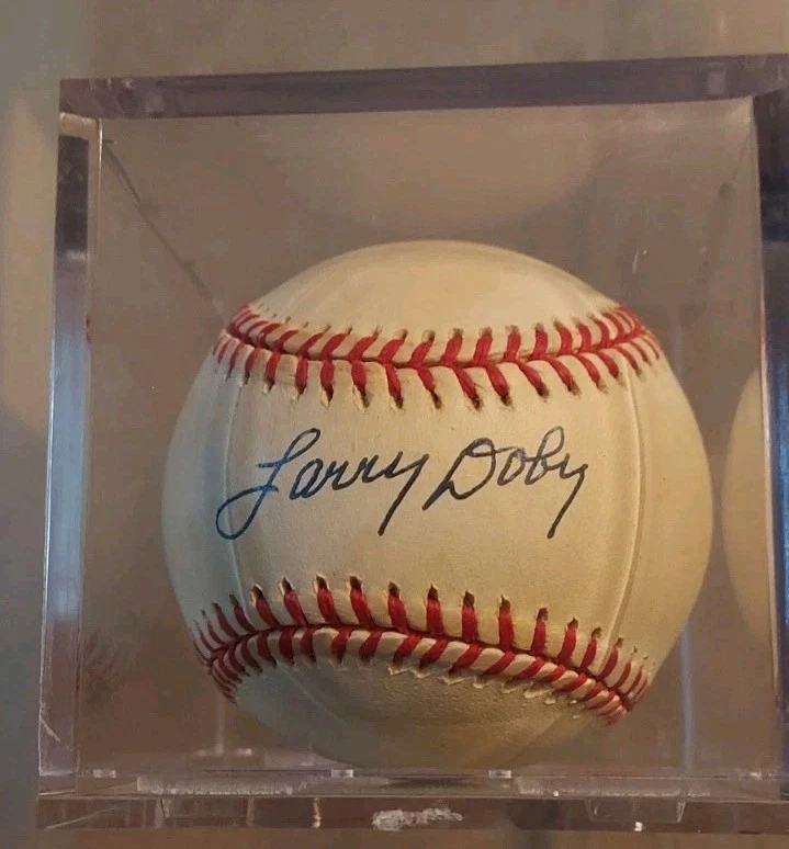 Larry Doby Cleveland Indians Hall Of Fame Signed Baseball    - Image 1 of 1
