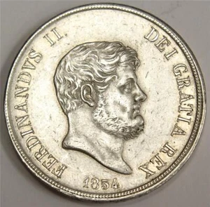 1854 Italy Naples 120 Grana KM370 EF45 - Picture 1 of 2