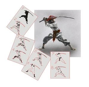 AS-382 Samurai Step by Step Airbrush Schablone für Acryl Spray Wand Tattoo Farbe - Bild 1 von 2