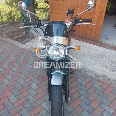 5"-7" Motorcycle Windshield Screen w/Bracket For Honda Suzuki Yamaha Cafe Racer - Image 1 of 4