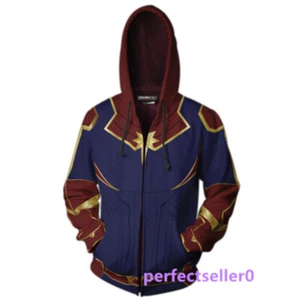 Captain Marvel Hoodies Coat 3D Sweatshirt Pullover Avengers:Endgame Gifts Unisex - Picture 1 of 9