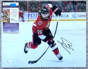 ERIK KARLSSON SIGNED 11X14 PHOTO PITTSBURGH PENGUINS SENATORS NHL SWEDEN JSA B - Picture 1 of 1