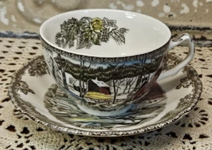 Johnson Brothers Friendly Village Ice House Tea Coffee Cup & Saucer England - Picture 1 of 5