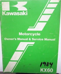 1984 Kawasaki KX60 Motorcycle Owners & Service Manual - Picture 1 of 3